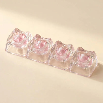 NICOMO ねこみみクリアキーキャップ 4個セット