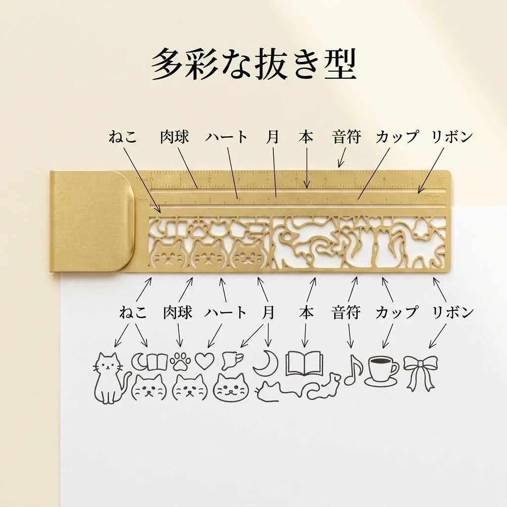 NICOMO ネコ型定規テンプレート
