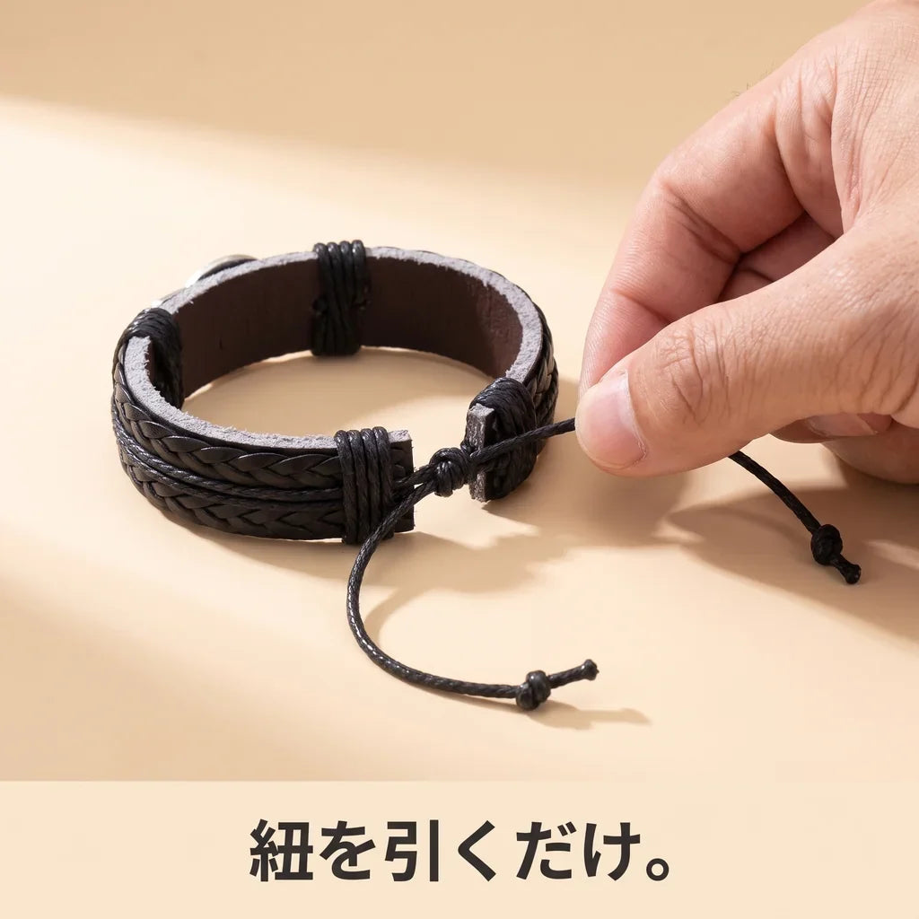 NICOMO 聖ベネディクトのメダイ レザーブレスレット