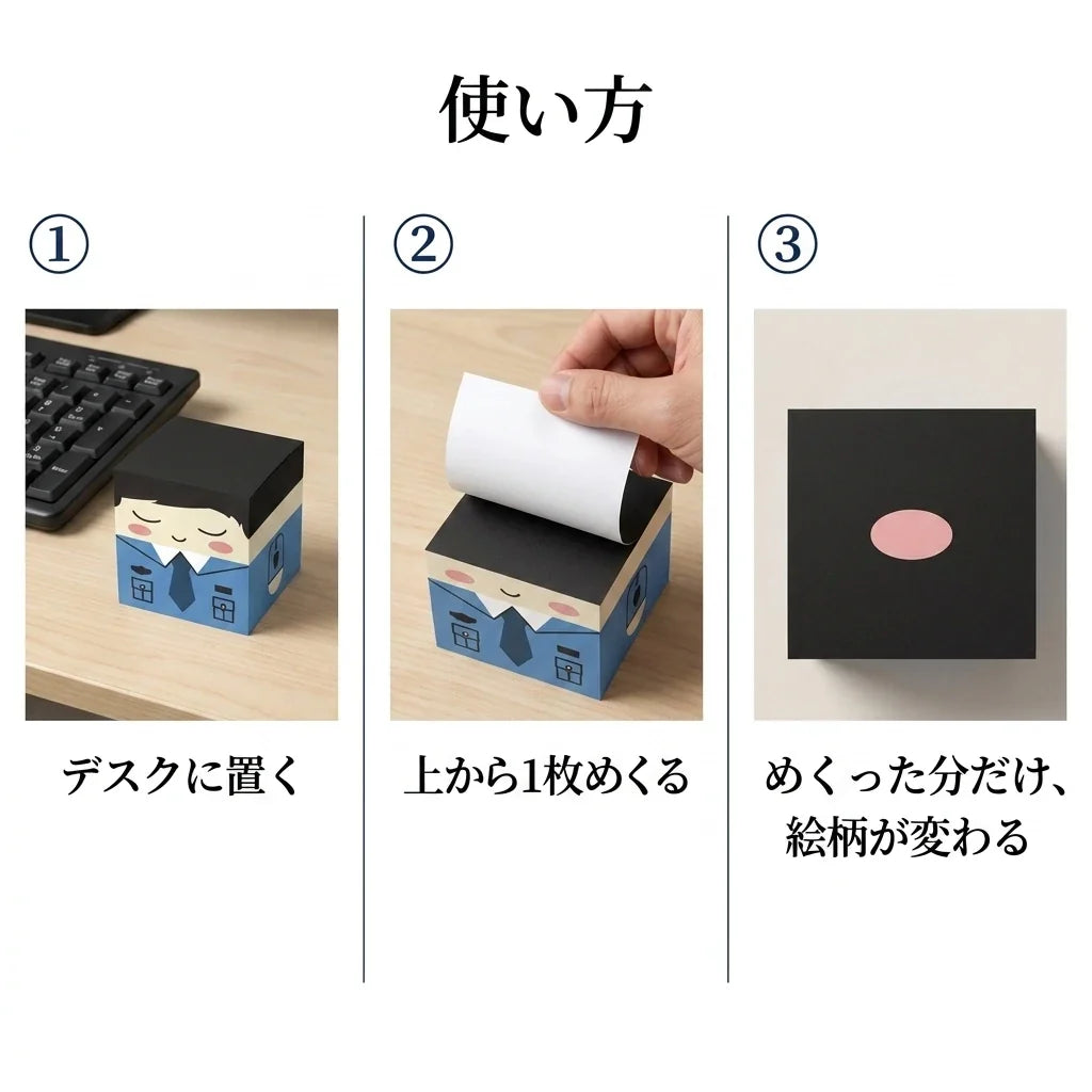 NICOMO オフィスワーカー キューブメモ