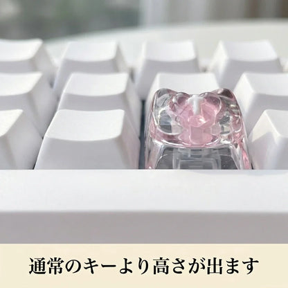 NICOMO ねこみみクリアキーキャップ 4個セット