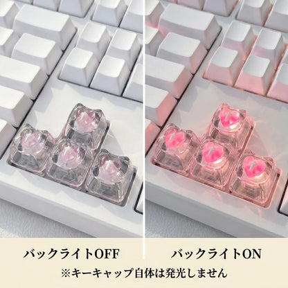 NICOMO ねこみみクリアキーキャップ 4個セット