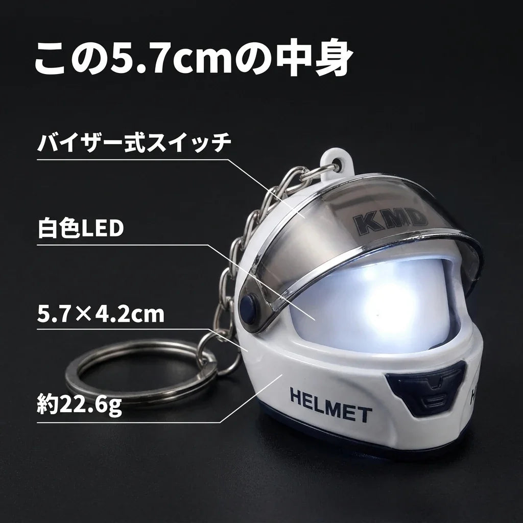 NICOMO 光るヘルメットキーホルダー
