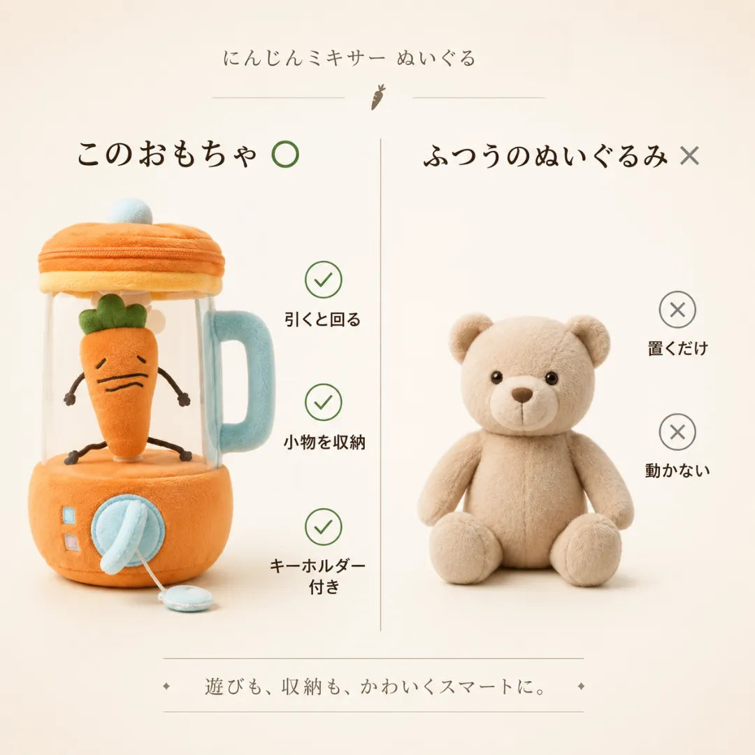 NICOMO にんじんミキサー ぬいぐるみ