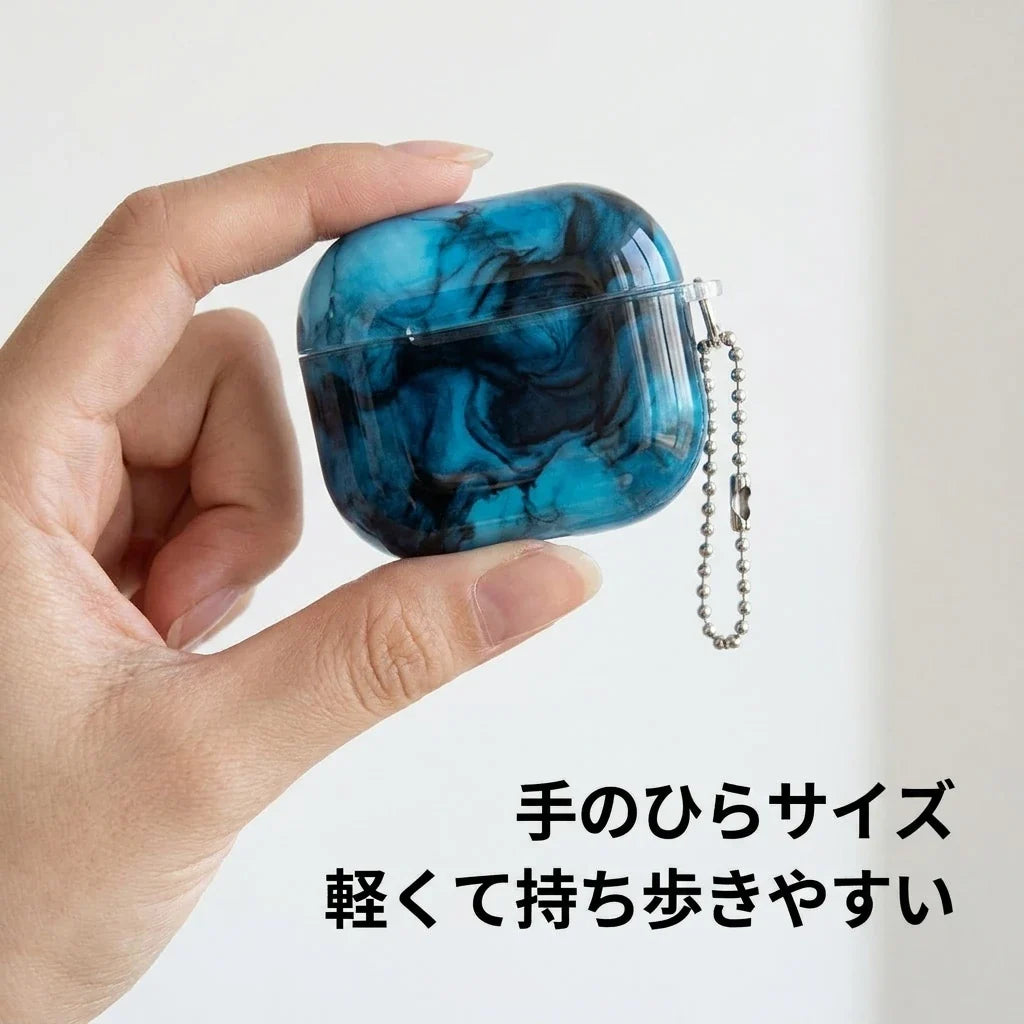 NICOMO 墨流しマーブル AirPodsケース
