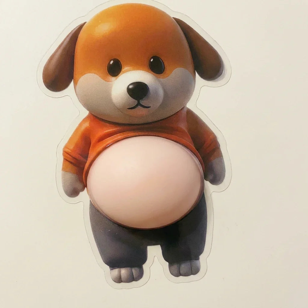 NICOMO ぷにぷにお腹 デブ柴3Dシール