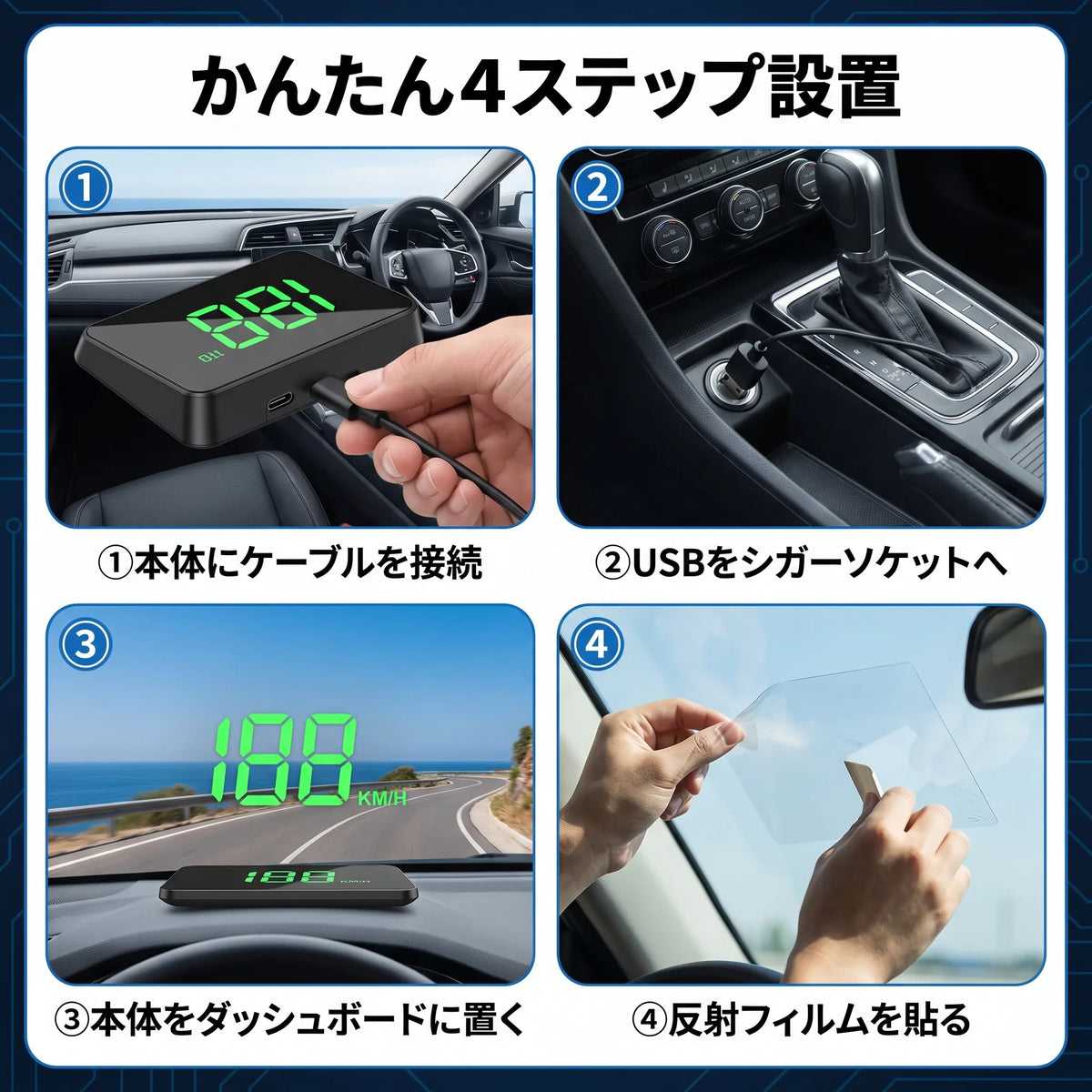 NICOMO GPSヘッドアップディスプレイ