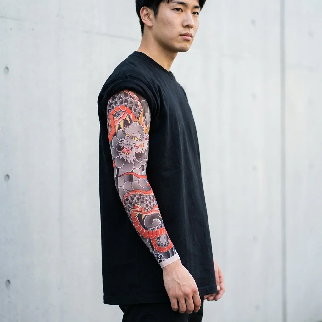 NICOMO 和彫りタトゥースリーブ