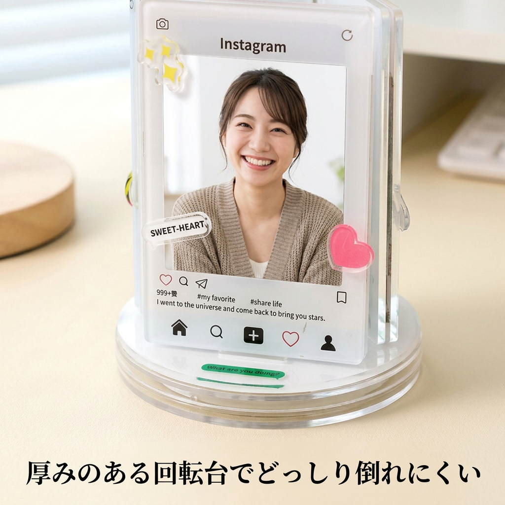 NICOMO 回転アクリルフォトスタンド