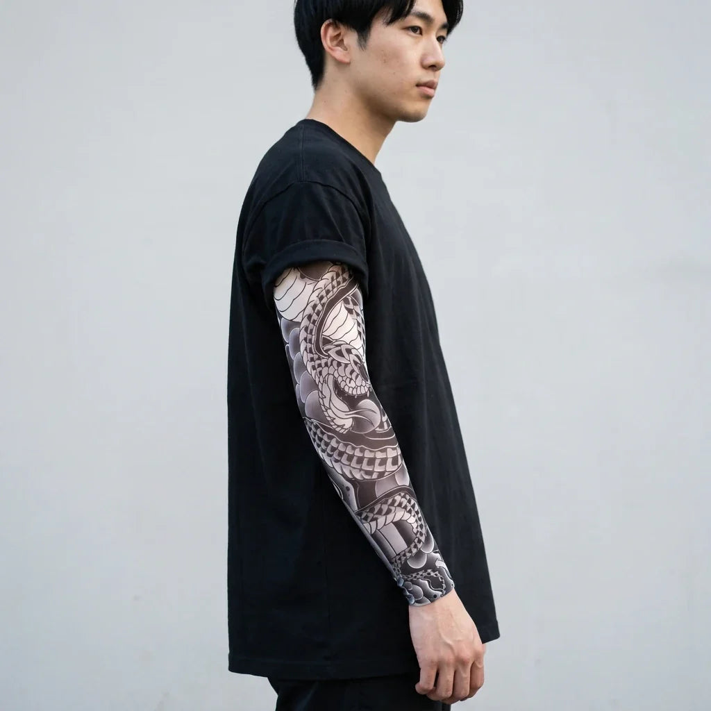NICOMO 和彫りタトゥースリーブ