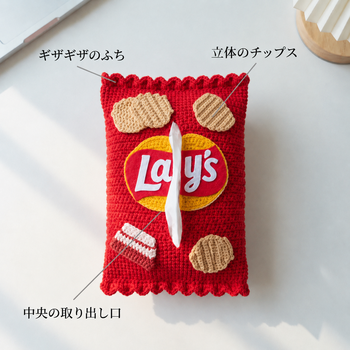 NICOMO ポテチ風ティッシュカバー