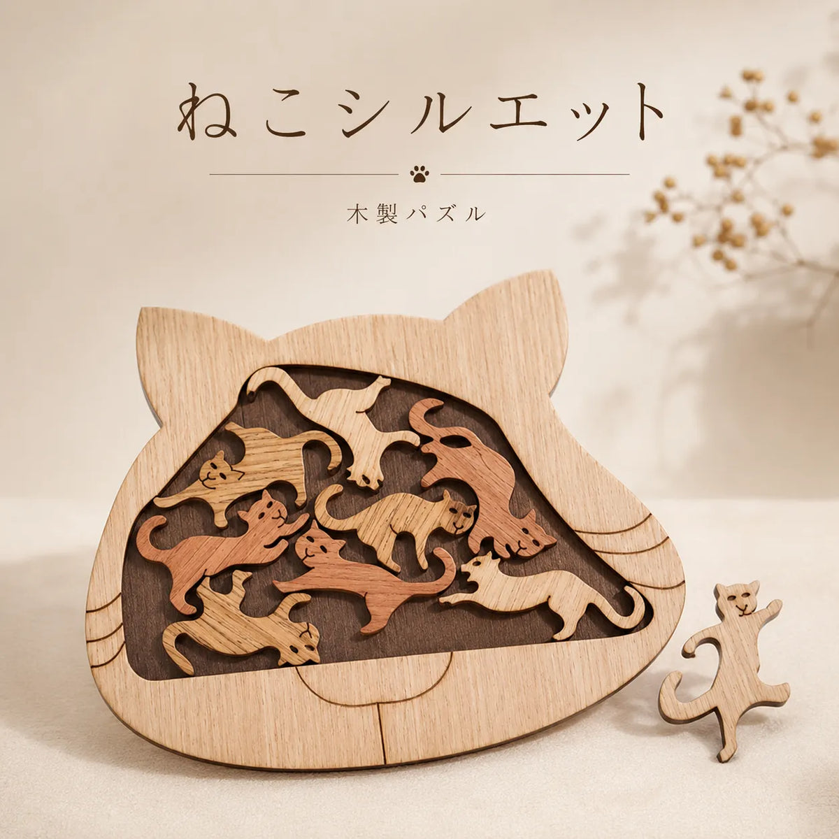 NICOMO 木のぬくもりパズル