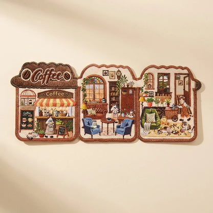 NICOMO 刺繍風 立体シール ちいさなお店