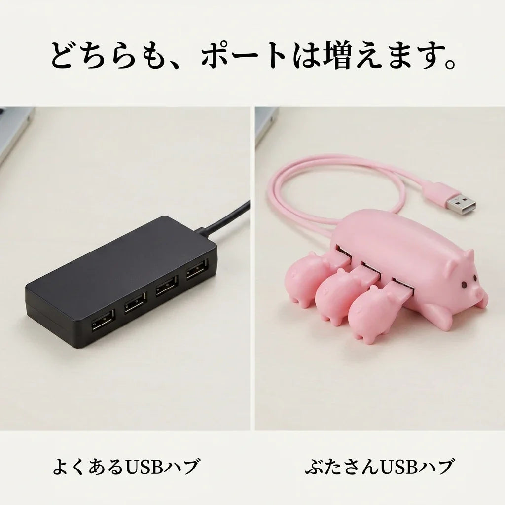 NICOMO ぶたさんUSBハブ
