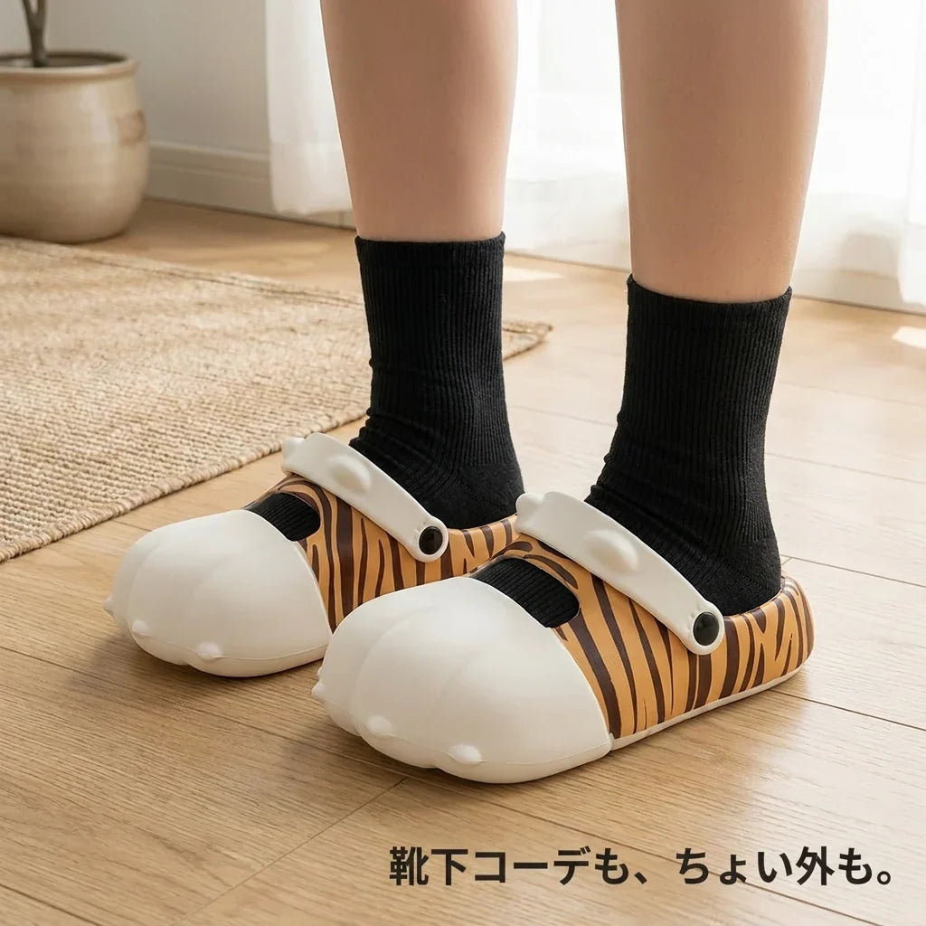 NICOMO アニマル肉球サボサンダル