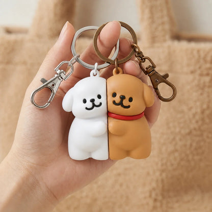 NICOMO くっつくペア犬キーホルダー