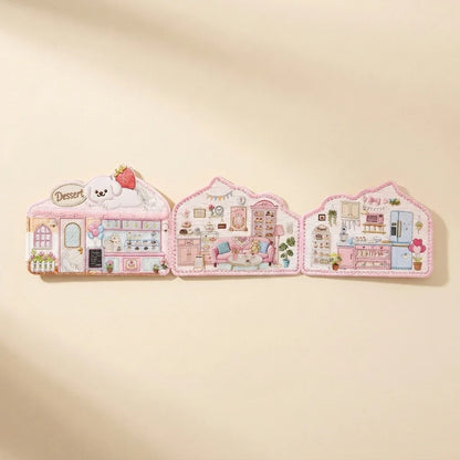 NICOMO 刺繍風 立体シール ちいさなお店