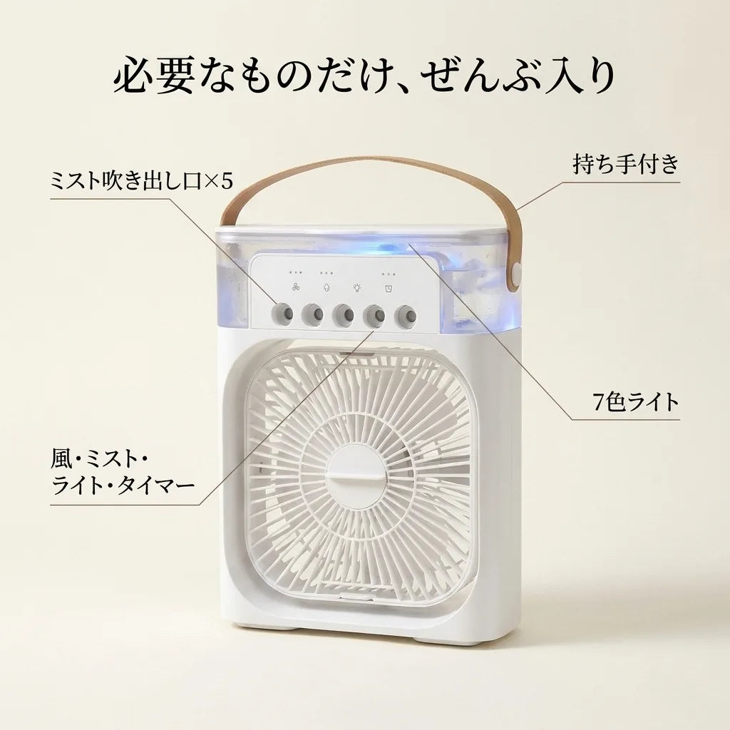 NICOMO 卓上ミスト冷風扇