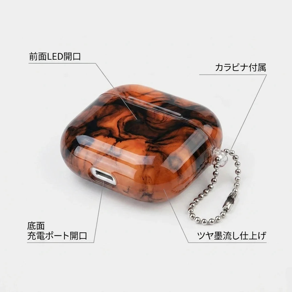 NICOMO 墨流しマーブル AirPodsケース
