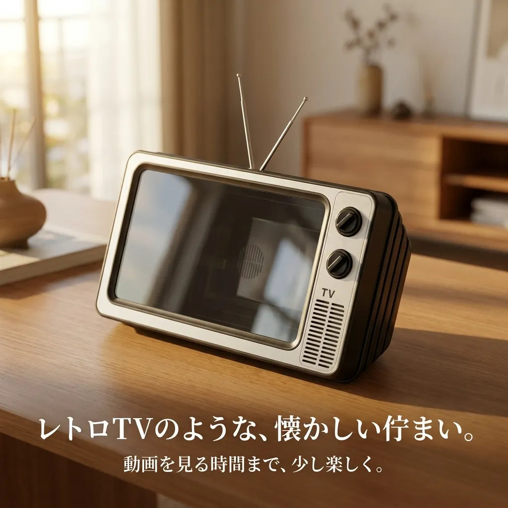 NICOMO レトロTVスクリーン™ スマホ拡大スタンド