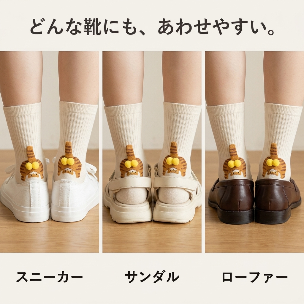 NICOMO にゃんこおしりソックス
