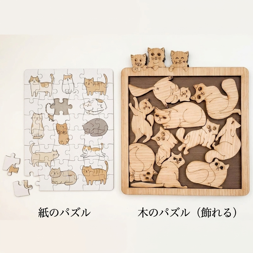 NICOMO 木のぬくもりパズル
