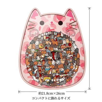 NICOMO まんまる猫の木製パズル