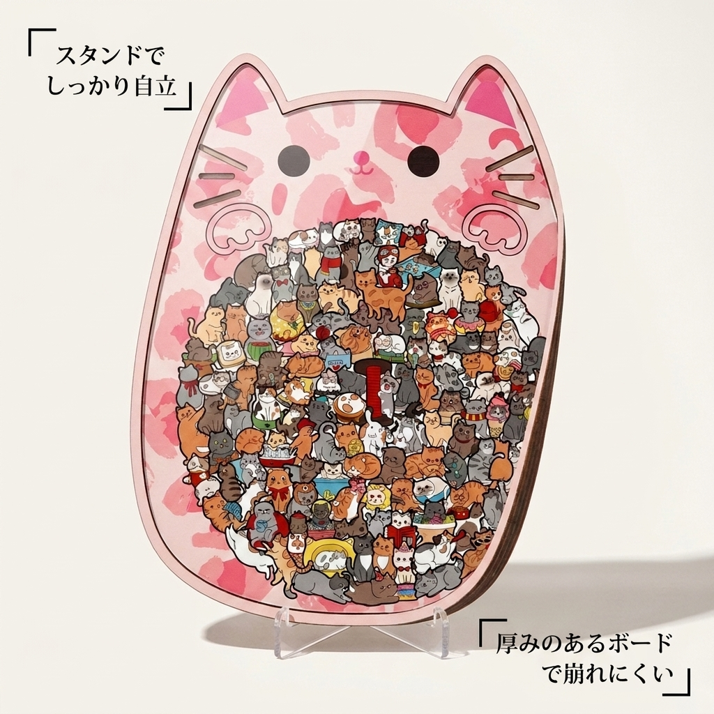 NICOMO まんまる猫の木製パズル