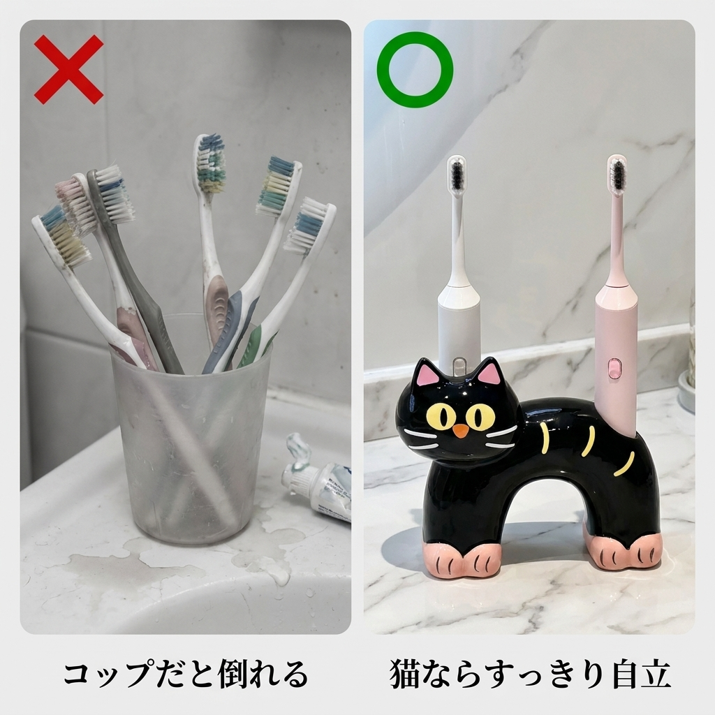 NICOMO ねこの歯ブラシスタンド