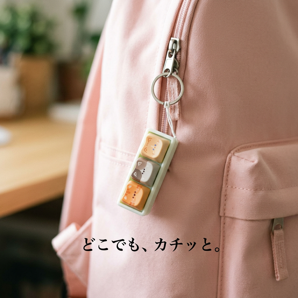 NICOMO 猫キーボードキーホルダー