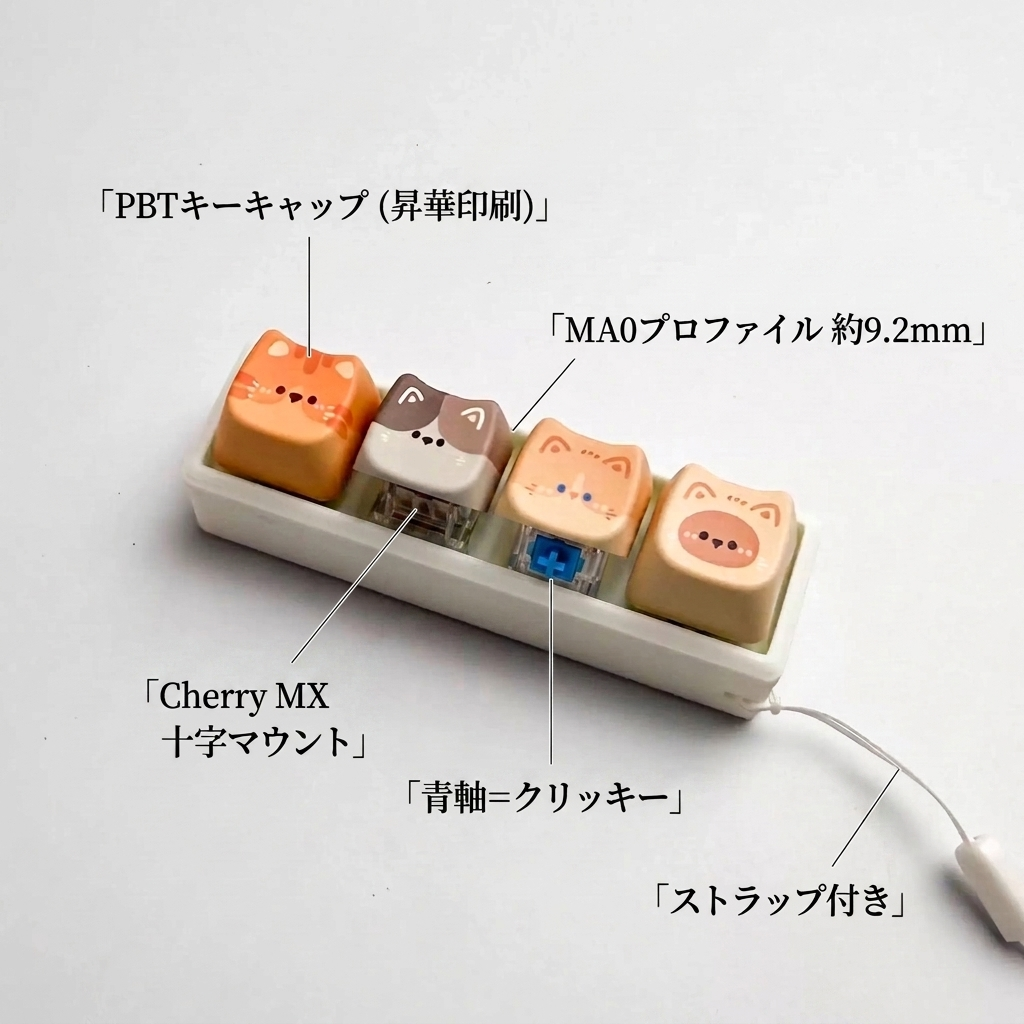 NICOMO 猫キーボードキーホルダー