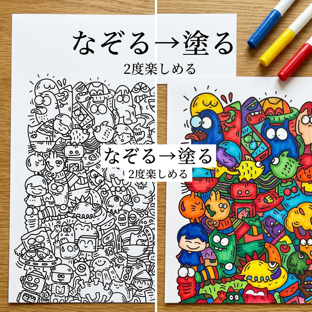 NICOMO なぞり描きアートシート