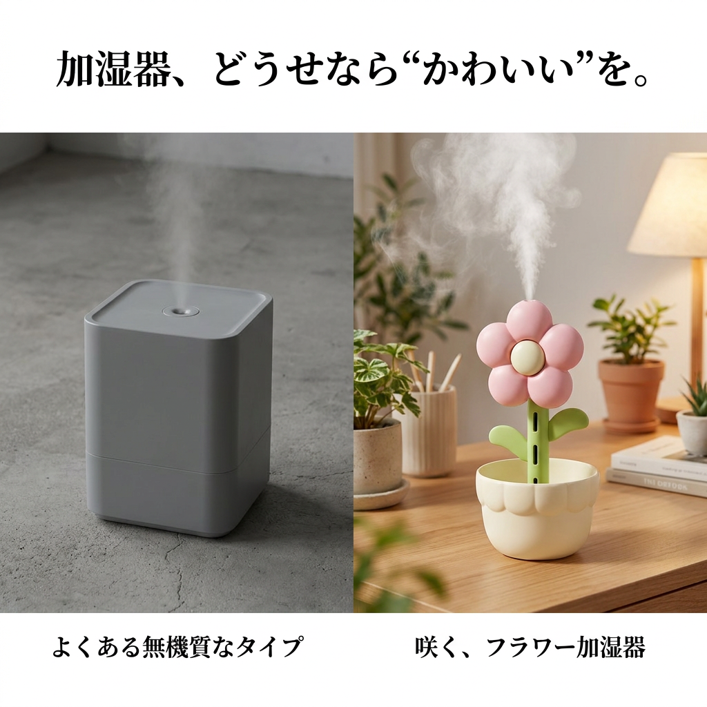 NICOMO フラワー加湿器