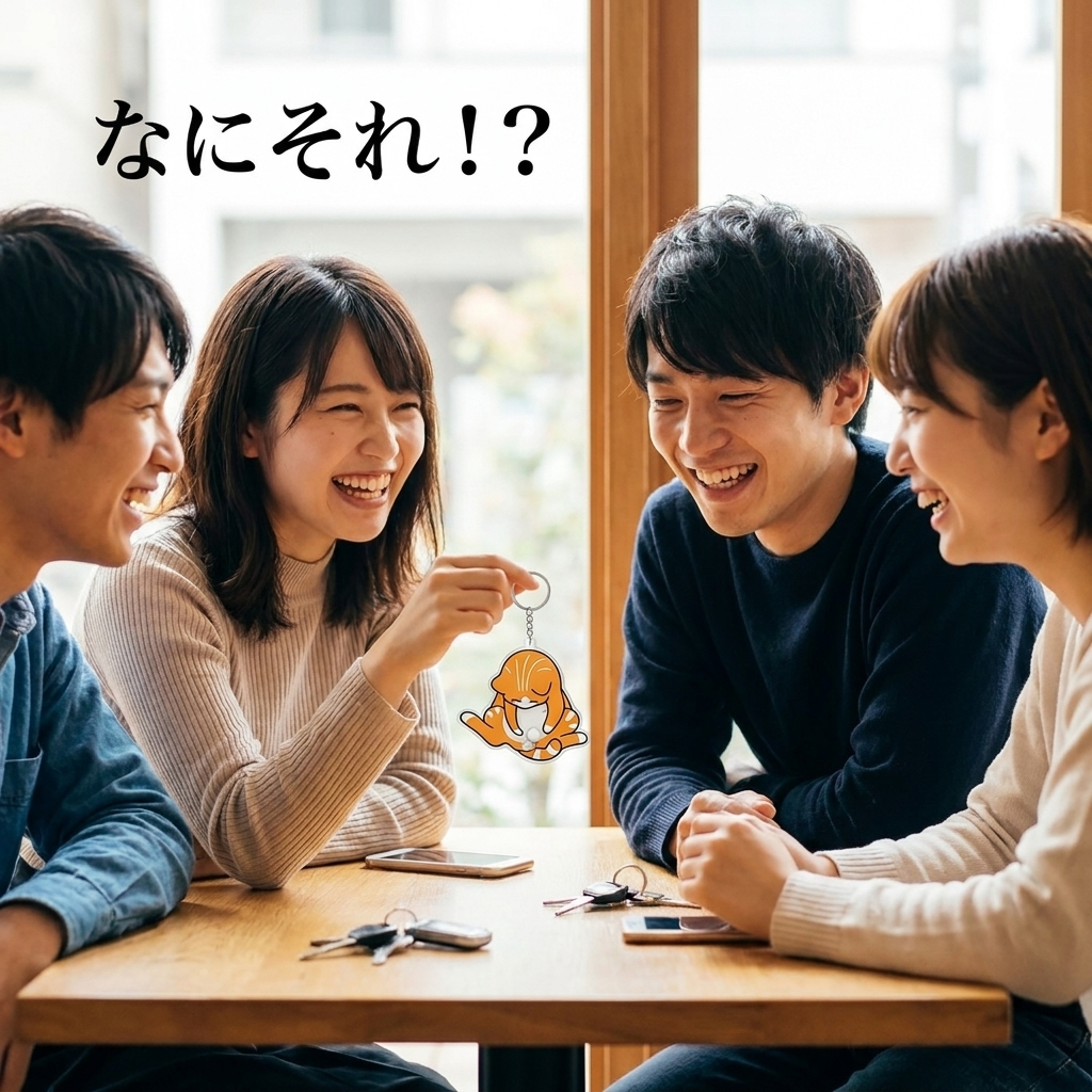 NICOMO くるくる猫キーホルダー