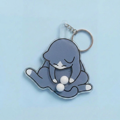 NICOMO くるくる猫キーホルダー