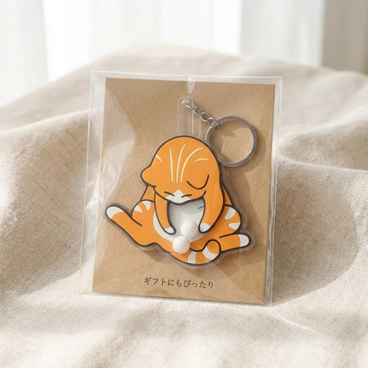 NICOMO くるくる猫キーホルダー