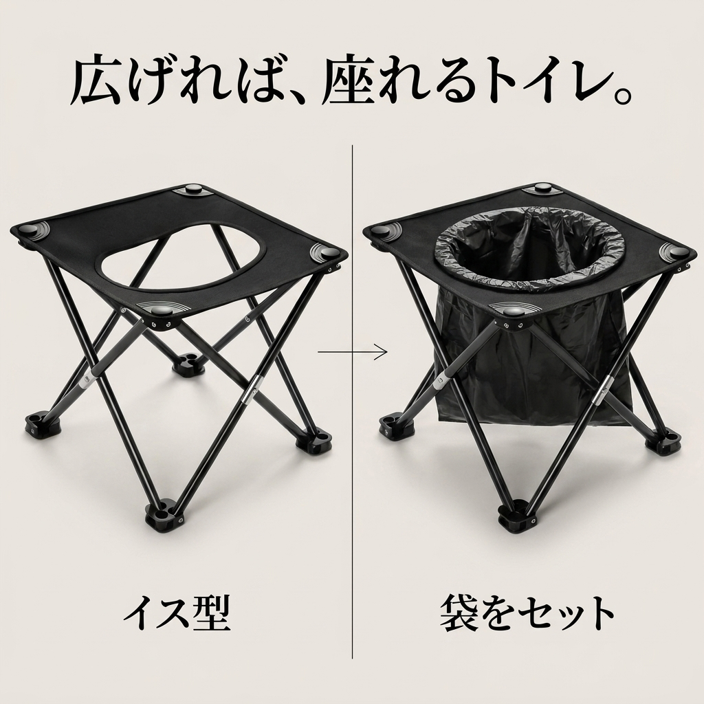 NICOMO 折りたたみ簡易トイレ