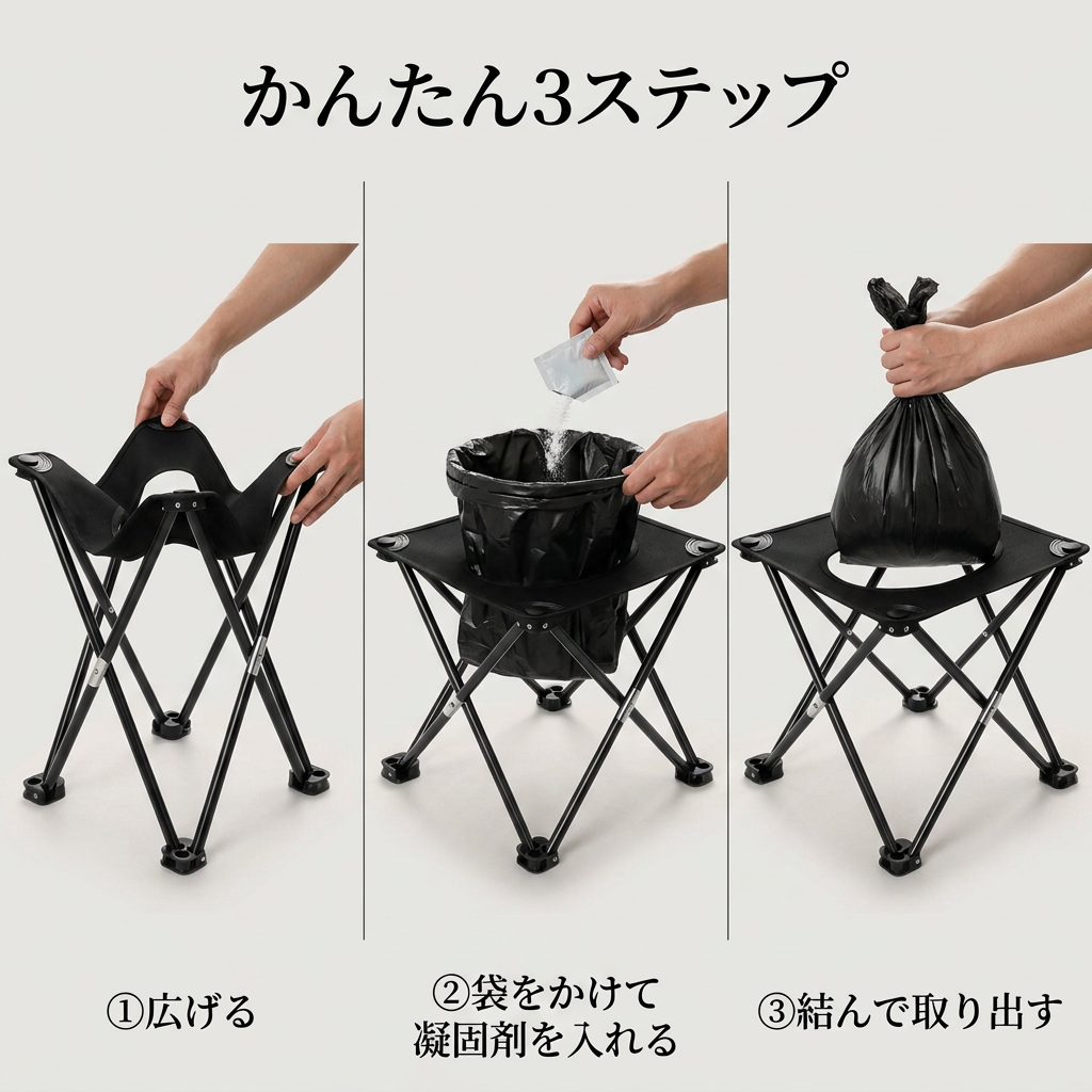 NICOMO 折りたたみ簡易トイレ