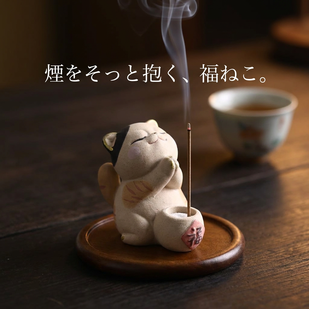 NICOMO 福ねこ香立て