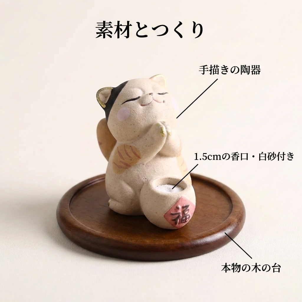 NICOMO 福ねこ香立て