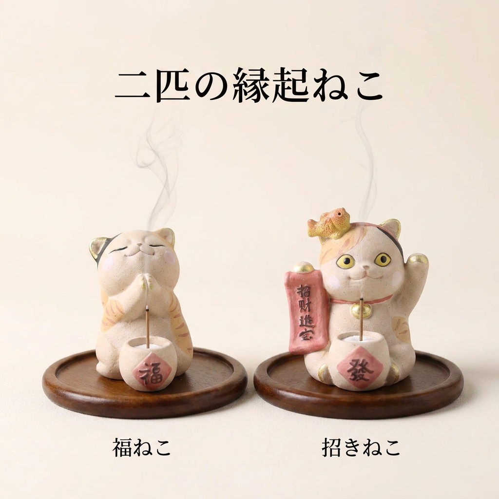 NICOMO 福ねこ香立て
