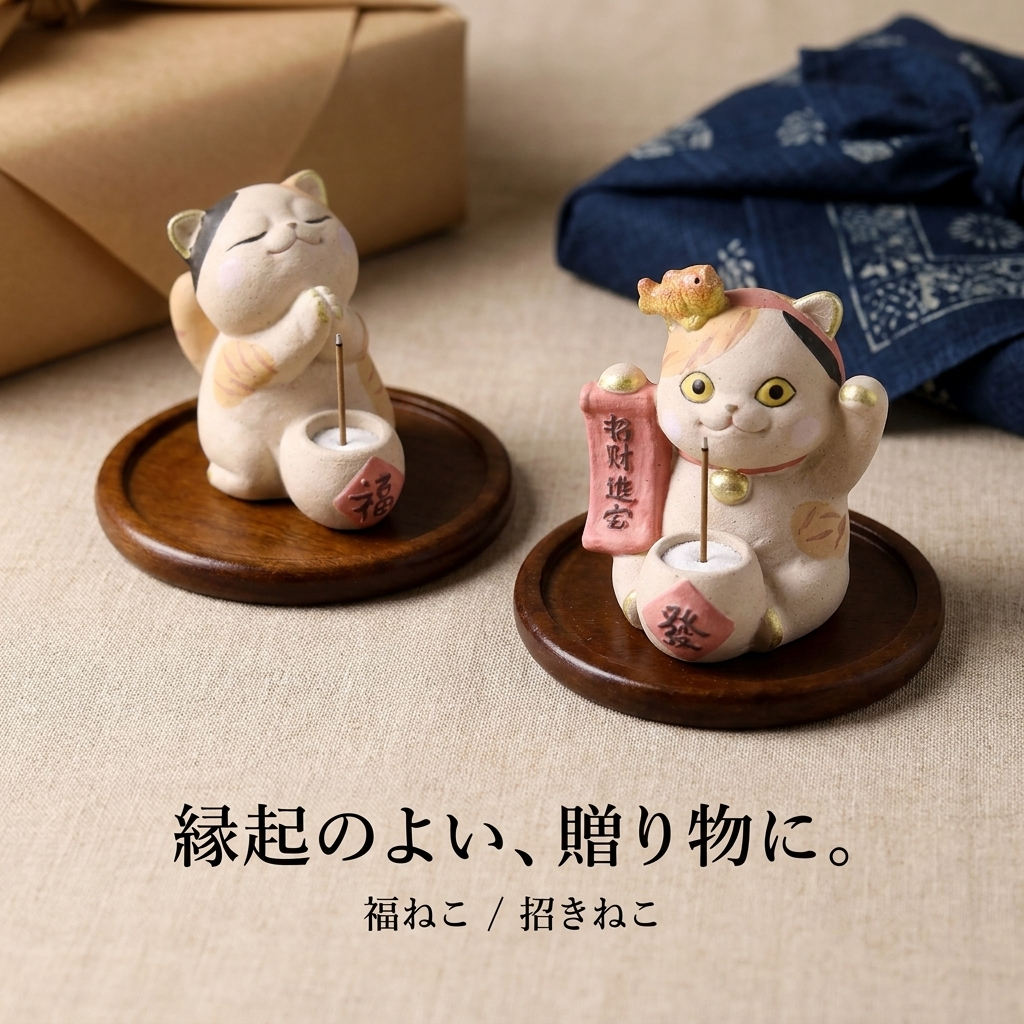 NICOMO 福ねこ香立て