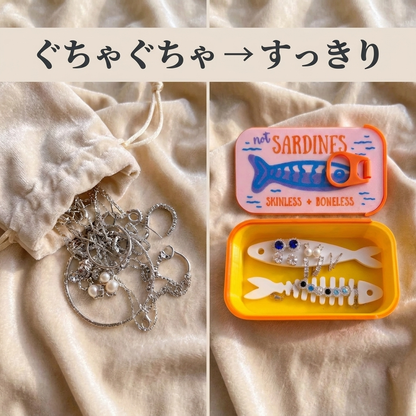 NICOMO イワシ缶ジュエリーケース