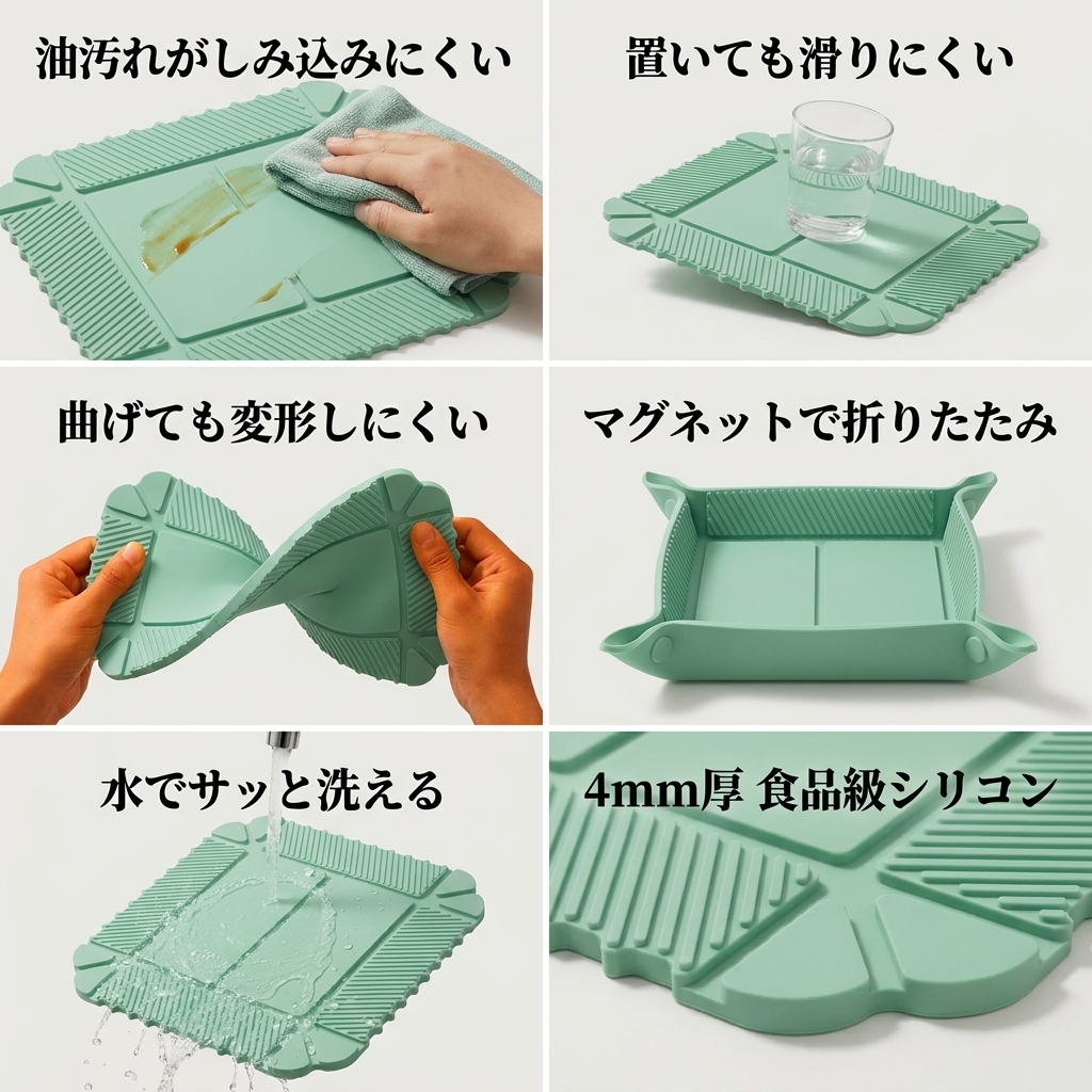 NICOMO 折りたたみマグネット鍋敷き