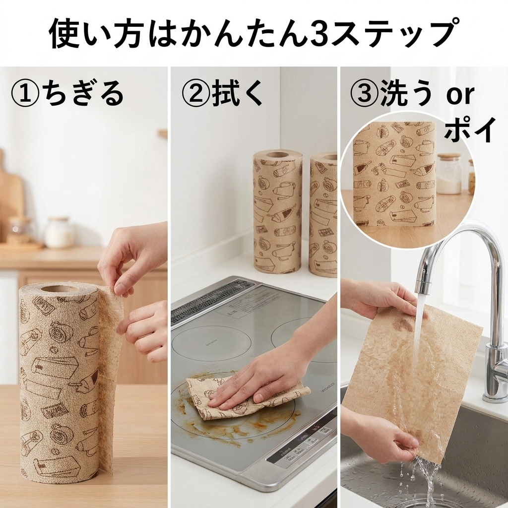 NICOMO 使い捨てふきんロール