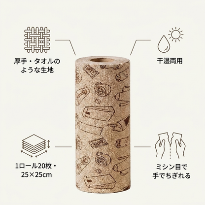 NICOMO 使い捨てふきんロール