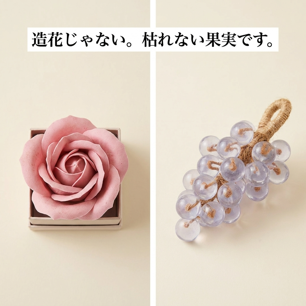 NICOMO 水晶ぶどうの飾りソープ