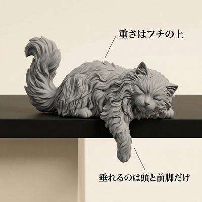 NICOMO ふちで眠るねこ