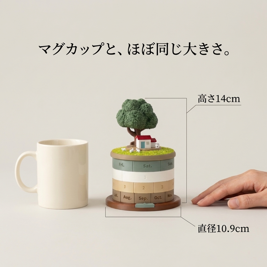 NICOMO 木かげの万年カレンダー