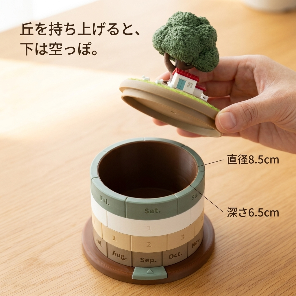 NICOMO 木かげの万年カレンダー